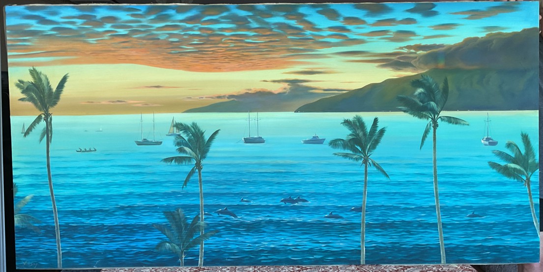 HAWAIIAN LANDSCAPE by Vladimir Kush - original painting